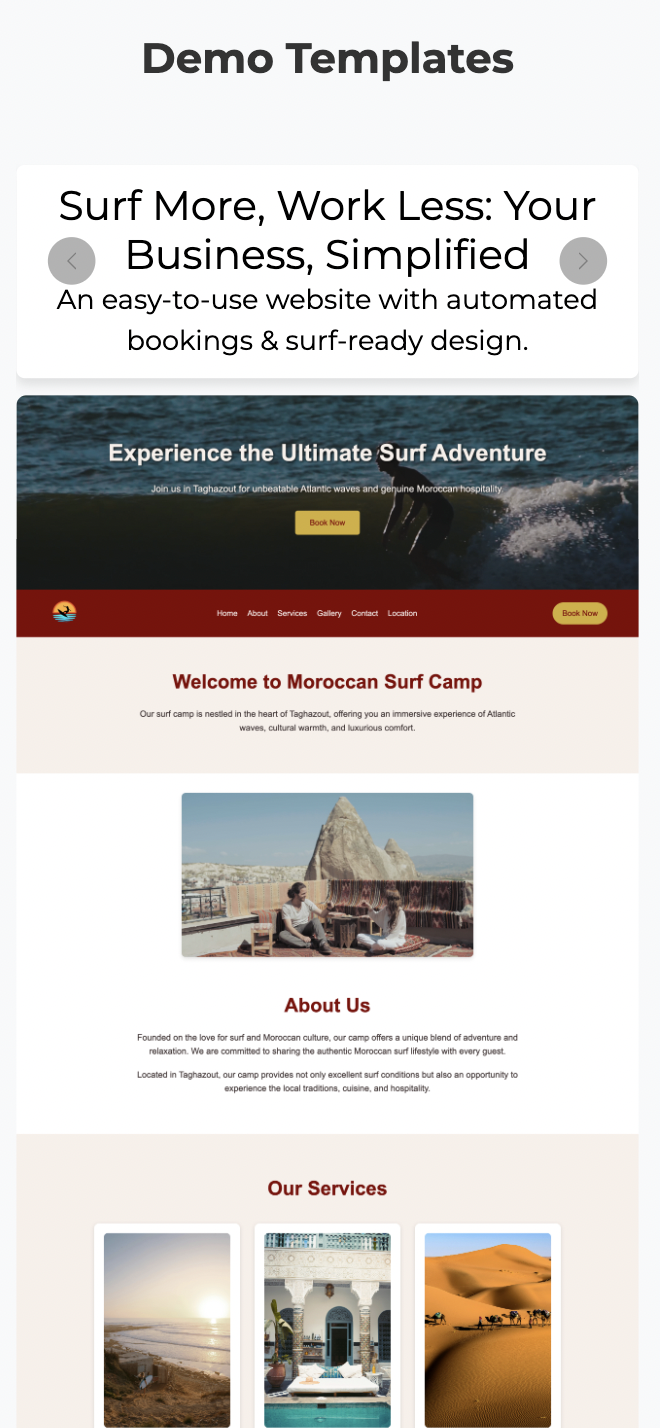 Water Sports mobile template preview 1