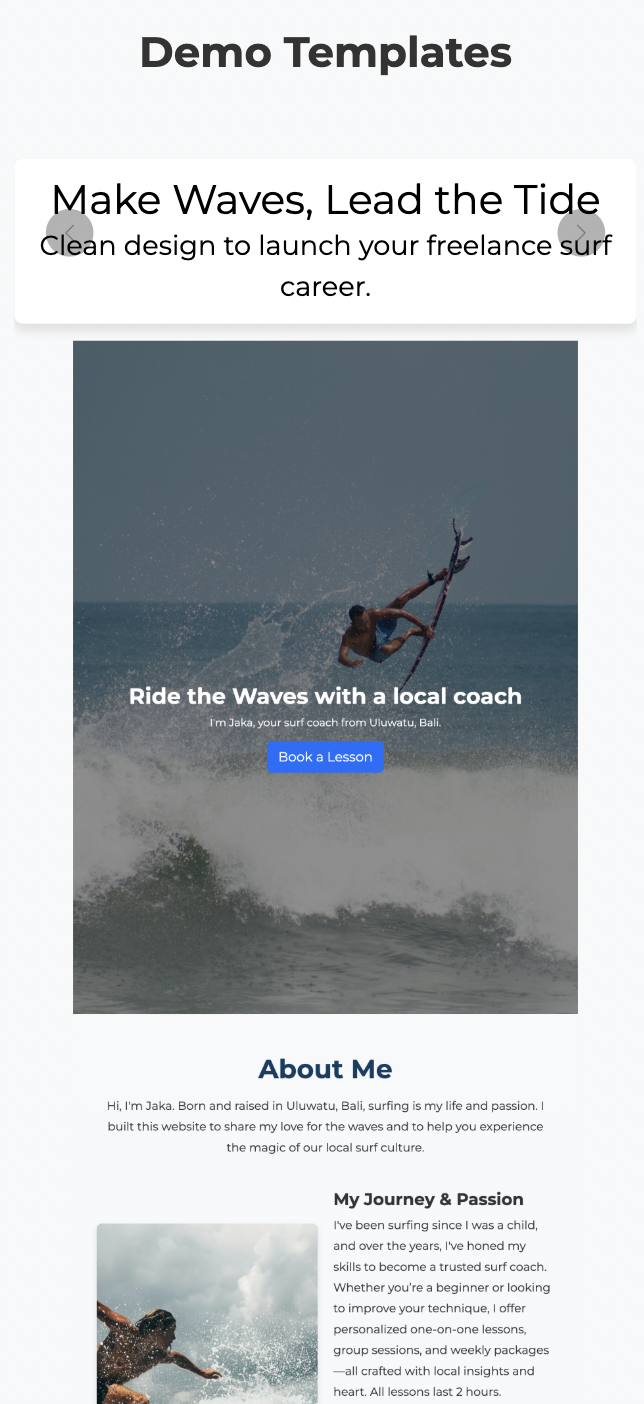 Water Sports mobile template preview 3