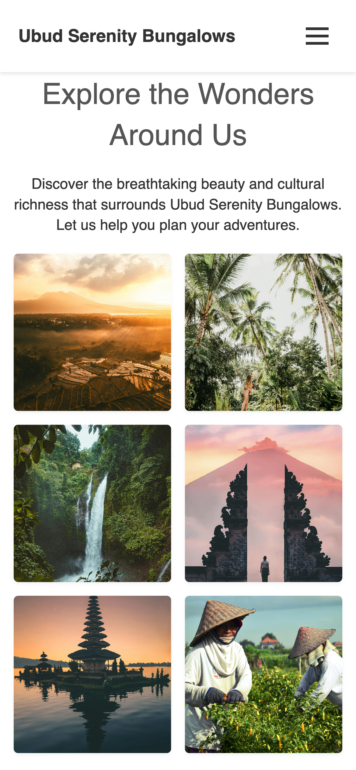 Homestay mobile website preview