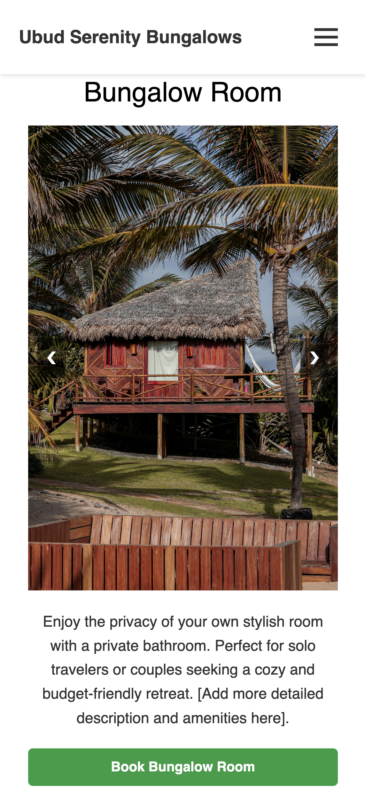 Homestay mobile homepage preview