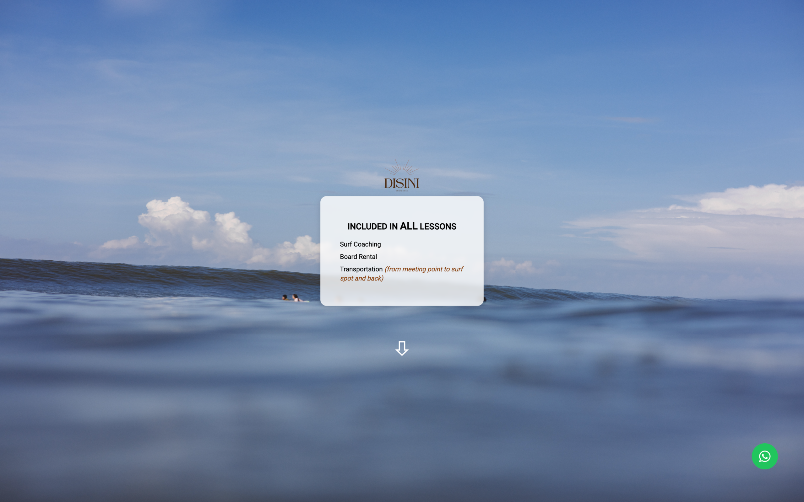 Disini Surfhouse surf lessons section